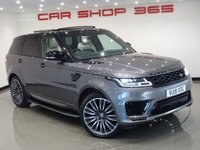 USED 2018 18 LAND ROVER RANGE ROVER SPORT 3.0 SDV6 (306 BHP) AUTOBIOGRAPHY DYNAMIC AUTO 4X4 + NAV + PAN ROOF + STEALTH PACK + E/M/HEATED LEATHERS + LEDS + SURROUND CAMERAS + CRUISE + TINTS + STEPS + E/BOOT PAN ROOF+22 S+LEDS+R/CAM+2 TONE LEATHERS+NAV+CRUISE