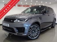 USED 2018 18 LAND ROVER RANGE ROVER SPORT 3.0 SDV6 (306 BHP) AUTOBIOGRAPHY DYNAMIC AUTO 4X4 + NAV + PAN ROOF + STEALTH PACK + E/M/HEATED LEATHERS + LEDS + SURROUND CAMERAS + CRUISE + TINTS + STEPS + E/BOOT PAN ROOF+22 S+LEDS+R/CAM+2 TONE LEATHERS+NAV+CRUISE