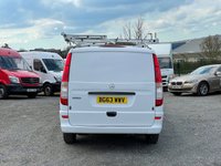 USED 2013 63 MERCEDES-BENZ VITO 2.1 113 CDI LONG LWB BLUEEFFICIENCY 136 BHP LWB, 1 PREVIOUS OWNSER, SORTIMO RACKING, CRUISE,