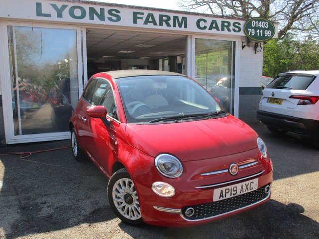 2019 19 Fiat 500c 1.2 CONVERTIBLE LOUNGE 2d 69 BHP NEW SHAPE *DAB RADIO*