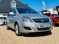USED 2013 63 VAUXHALL ZAFIRA 1.6 DESIGN 5d 7 SEATER Low Mileage 7 seater with a FSH