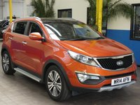USED 2014 14 KIA SPORTAGE 1.7 CRDI 3 SAT NAV ISG 5d 114 BHP SAT NAV LEATHER SUNROOF