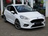 USED 2018 67 FORD FIESTA 1.0 ST-LINE 3d 124 BHP Finished in  with contrasting GREY SPORTS Cloth interior trim. This Fiesta is a small car that you can really enjoy driving. Economical and cheap to run, stylish to look at and some great features. Specification includes Sat Nav, DAB radio, B/Tooth, 18" Alloys, Heated Front Screen, Air Con and much more. This is a must for the first time driver or small family. Serviced at 21078 miles and at 29338 miles. 12 Months MOT.