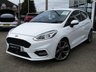 USED 2018 67 FORD FIESTA 1.0 ST-LINE 3d 124 BHP Finished in  with contrasting GREY SPORTS Cloth interior trim. This Fiesta is a small car that you can really enjoy driving. Economical and cheap to run, stylish to look at and some great features. Specification includes Sat Nav, DAB radio, B/Tooth, 18" Alloys, Heated Front Screen, Air Con and much more. This is a must for the first time driver or small family. Serviced at 21078 miles and at 29338 miles. 12 Months MOT.