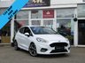 USED 2018 67 FORD FIESTA 1.0 ST-LINE 3d 124 BHP Finished in  with contrasting GREY SPORTS Cloth interior trim. This Fiesta is a small car that you can really enjoy driving. Economical and cheap to run, stylish to look at and some great features. Specification includes Sat Nav, DAB radio, B/Tooth, 18" Alloys, Heated Front Screen, Air Con and much more. This is a must for the first time driver or small family. Serviced at 21078 miles and at 29338 miles. 12 Months MOT.