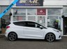 USED 2018 67 FORD FIESTA 1.0 ST-LINE 3d 124 BHP Finished in  with contrasting GREY SPORTS Cloth interior trim. This Fiesta is a small car that you can really enjoy driving. Economical and cheap to run, stylish to look at and some great features. Specification includes Sat Nav, DAB radio, B/Tooth, 18" Alloys, Heated Front Screen, Air Con and much more. This is a must for the first time driver or small family. Serviced at 21078 miles and at 29338 miles. 12 Months MOT.