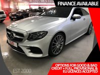 USED 2017 67 MERCEDES-BENZ E-CLASS 2.0 E 220 D AMG LINE PREMIUM PLUS 2d 192 BHP * CRUISE   * BLUETOOTH * NAV MOT NOV * MERC HISTORY * DAB *
