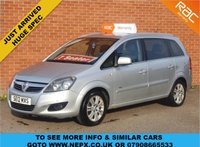 USED 2012 12 VAUXHALL ZAFIRA 1.6 DESIGN 5d 113 BHP 