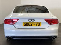 USED 2012 62 AUDI A7 3.0 TDI S LINE 5d 201 BHP Extremely well cared for and maintained , Ibis White , 20" Alloy wheels,  full black leather ,