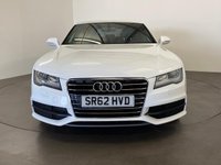 USED 2012 62 AUDI A7 3.0 TDI S LINE 5d 201 BHP Extremely well cared for and maintained , Ibis White , 20" Alloy wheels,  full black leather ,