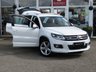 USED 2016 16 VOLKSWAGEN TIGUAN 2.0 R LINE EDITION TDI BMT 4MOTION 5d 148 BHP Finished in PURE WHITE with contrasting HEATED EBONY LEATHER trim. This high spec Tiguan has a more sophisticated look to add to its high quality interior and high spec. In short this Tiguan is spacious, comfortable and great to drive, while its raised driving position gives you a great view. Features include, Full Heated Leather, Sat Nav, DAB Radio, Auto Parking, Front and Rear Park Sensors and much more. Dealer serviced at 7255 miles and 18410 miles. Serviced on arrival at 42370 miles by EMC