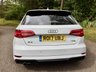 USED 2017 17 AUDI A3 2.0 TFSI BLACK EDITION 5d AUTO 188 BHP 1 PRIVATE OWNER//FULL AUDI/SPECIALIST SERVICE HISTORY NEW FRONT AND REAR BRAKE DISCS AND PADS//X4 NEW TYRES/FULL AUDI /SPECIALIST SERVICE HISTORY