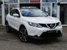USED 2017 66 NISSAN QASHQAI 1.5 DCI TEKNA 5d 108 BHP Finished in PEARL WHITE with contrasting EBONY BLACK HEATED SEATS. The Qashqai is one of the best selling SUV's around at the moment. This Top of the range edition is comfy, easy to drive and has enough space for 5 adults. Features include, Only &pound;20 Road Tax, Full heated leather, Sat Nav, Pan Roof, 360 Reverse Cameras, DAB, B/Tooth and much more. Dealer serviced at 14905 miles, 37173 miles, 48332 miles and at 50723 miles on arrival at EMC. MOT Due 03/05/2022.