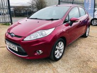 USED 2010 60 FORD FIESTA 1.4 ZETEC 5 DOOR Lovely Deep Hot Magenta Paintwork + Bluetooth
