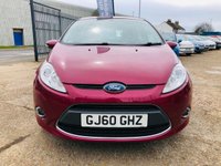 USED 2010 60 FORD FIESTA 1.4 ZETEC 5 DOOR Lovely Deep Hot Magenta Paintwork + Bluetooth