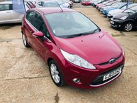 USED 2010 60 FORD FIESTA 1.4 ZETEC 5 DOOR Lovely Deep Hot Magenta Paintwork + Bluetooth