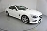 USED 2013 63 MERCEDES-BENZ SL 3.5 SL350 2d 306 BHP-DIAMOND WHITE METALLIC-HEATED RED LEATHER-ACTIVE PARK ASSIST-SPORTS STEERING WHEEL-CLIMATE CONTROL-CRUISE CONTROL-AIRSCARF SYSTEM AT FRONT-GLASS ROOF-SPORTS SUSPENSION-COMAND APS WITH DVD CHANGER-AMG 19
