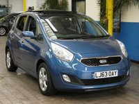 USED 2013 63 KIA VENGA 1.6 CRDI 3 ECODYNAMICS 5d 114 BHP &pound;30 ROAD TAX SUNROOF PART LEATHER HEATED SEATS