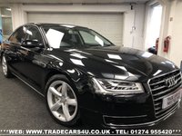 USED 2014 64 AUDI A8 LED FACELIFT AUDI A8 3.0 TDI SE EXECUTIVE QUATTRO AWD TIPTRONIC FREE UK DELIVERY*VIDEO AVAILABLE* FINANCE ARRANGED* PART EX*HPI CLEAR