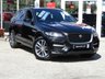 USED 2018 18 JAGUAR F-PACE 2.0 R-SPORT AWD 5d 178 BHP Finished in SANTORINI BLACK MET with contrasting EBONY FULL HEATED LEATHER TRIM. The Jaguar F-Pace is a large, stylish family car and one of the few SUVs on sale that is genuinely good fun to drive. It has a host of features that include Sat Nav, Heated Leather, DAB Radio, Power rear Boot, Alloys, Cruise Control and much more. Farnell Jaguar Dealer Serviced at 22074 miles and at 45703 miles. MOT due 6/5/2022.