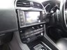 USED 2018 18 JAGUAR F-PACE 2.0 R-SPORT AWD 5d 178 BHP Finished in SANTORINI BLACK MET with contrasting EBONY FULL HEATED LEATHER TRIM. The Jaguar F-Pace is a large, stylish family car and one of the few SUVs on sale that is genuinely good fun to drive. It has a host of features that include Sat Nav, Heated Leather, DAB Radio, Power rear Boot, Alloys, Cruise Control and much more. Farnell Jaguar Dealer Serviced at 22074 miles and at 45703 miles. MOT due 6/5/2022.