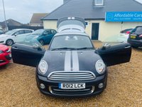 USED 2012 12 MINI COUPE 1.6 COOPER 2d 120 BHP Low Mileage, 1 lady owner from new Stylish Coupe