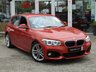 USED 2015 15 BMW 1 SERIES 2.0 118D M SPORT 5d 147 BHP Finished in VALENICIA ORANGE METALLIC with contrasting BLACK HEATED LEATHER trim. If you are looking for a small hatchback with that spacious feel and enjoy driving then look no further. This punchy mid sized hatch kicks out a lively 147 BHP and is packed with extras. Features include 18" Alloys, &pound;20 Road Tax, Full Heated leather Trim, Sat Nav, DAB Radio, B/Tooth, Xenons, Front and Rear Parking Sensors and much more. Dealer serviced at 9964 miles, 27246 miles, 57541 miles and at 70303 miles