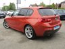 USED 2015 15 BMW 1 SERIES 2.0 118D M SPORT 5d 147 BHP Finished in VALENICIA ORANGE METALLIC with contrasting BLACK HEATED LEATHER trim. If you are looking for a small hatchback with that spacious feel and enjoy driving then look no further. This punchy mid sized hatch kicks out a lively 147 BHP and is packed with extras. Features include 18" Alloys, &pound;20 Road Tax, Full Heated leather Trim, Sat Nav, DAB Radio, B/Tooth, Xenons, Front and Rear Parking Sensors and much more. Dealer serviced at 9964 miles, 27246 miles, 57541 miles and at 70303 miles