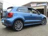USED 2015 65 VOLKSWAGEN POLO 1.4 BLUEGT DSG 3d 148 BHP VW POLO 1.4 TSI ACT BLUE GT DSG. Finished in BLUE SILK Metallic with contrasting Blue/ Grey Leather and Alcantara seats. This Polo is still one of the best small cars you can buy. It is comfortable and has a spacious, plush interior. The 1.4 TSI 150 BHP engine makes it nippy and a fun car to drive. Over &pound;3000 dealer extra's stunning example 2 keys & serviced at the following miles: 5096 miles, 11548 miles, 15381 miles, 26409 miles, 37771 miles, 50949 miles,