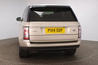 USED 2014 14 LAND ROVER RANGE ROVER 3.0 TDV6 AUTOBIOGRAPHY 5DR AUTO 258 BHP FULL MAIN DEALER SERVICE HISTORY + AIR CONDITIONED FRONT AND REAR LEATHER SEATS + SATELLITE NAVIGATION + SURROUND CAMERA SYSTEM + PANORAMIC SUNROOF + PARKING SENSOR + DUAL VIEW TOUCH SCREEN + DIGITAL TV + BLUETOOTH + CRUISE CONTROL + CLIMATE CONTROL + MULTI FUNCTION WHEEL + XENON HEADLIGHTS + PRIVACY GLASS + ELECTRIC/MEMORY FRONT SEATS + HEATED STEERING WHEEL + BLIND SPOT MONITOR + DAB RADIO + ELECTRIC WINDOWS + ELECTRIC/HEATED/FOLDING DOOR MIRRORS + 21 INCH ALLOY WHEELS