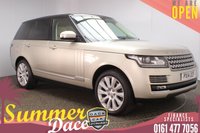 USED 2014 14 LAND ROVER RANGE ROVER 3.0 TDV6 AUTOBIOGRAPHY 5DR AUTO 258 BHP FULL MAIN DEALER SERVICE HISTORY + AIR CONDITIONED FRONT AND REAR LEATHER SEATS + SATELLITE NAVIGATION + SURROUND CAMERA SYSTEM + PANORAMIC SUNROOF + PARKING SENSOR + DUAL VIEW TOUCH SCREEN + DIGITAL TV + BLUETOOTH + CRUISE CONTROL + CLIMATE CONTROL + MULTI FUNCTION WHEEL + XENON HEADLIGHTS + PRIVACY GLASS + ELECTRIC/MEMORY FRONT SEATS + HEATED STEERING WHEEL + BLIND SPOT MONITOR + DAB RADIO + ELECTRIC WINDOWS + ELECTRIC/HEATED/FOLDING DOOR MIRRORS + 21 INCH ALLOY WHEELS