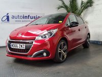 USED 2016 66 PEUGEOT 208 1.2 PURETECH S/S GT LINE 5d 110 BHP &pound;20 ROAD TAX STUNNING EXAMPLE 1 OWNER FSH