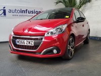 USED 2016 66 PEUGEOT 208 1.2 PURETECH S/S GT LINE 5d 110 BHP &pound;20 ROAD TAX STUNNING EXAMPLE 1 OWNER FSH