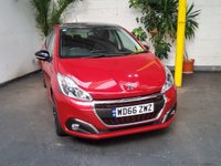 USED 2016 66 PEUGEOT 208 1.2 PURETECH S/S GT LINE 5d 110 BHP &pound;20 ROAD TAX STUNNING EXAMPLE 1 OWNER FSH