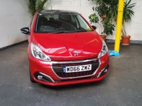 USED 2016 66 PEUGEOT 208 1.2 PURETECH S/S GT LINE 5d 110 BHP &pound;20 ROAD TAX STUNNING EXAMPLE 1 OWNER FSH