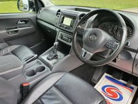 USED 2014 14 VOLKSWAGEN AMAROK 2.0 DC TDI HIGHLINE 4MOTION 180 BHP SAT NAV+LEATHER+BULL BARS ** NO VAT