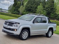 USED 2014 14 VOLKSWAGEN AMAROK 2.0 DC TDI HIGHLINE 4MOTION 180 BHP SAT NAV+LEATHER+BULL BARS ** NO VAT