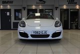 USED 2012 62 PORSCHE BOXSTER 3.4 24V S PDK 2d AUTO 315 BHP FINISHED IN STUNNING WHITE, WITH BEAUTIFULLY CONTRASTING RED ROOF AND FULL RED LEATHER SPORTS SEATS AND UPHOLSTERY + THOUSANDS OF POUNDS OF ADDITIONAL SPECIFICATION + IMPECCABLE SERVICED AND COMES WITH A FULLY DOCUMENTED PORSCHE SERVICE HISTORY + SATELLITE NAVIGATION + PDK DUAL CLUTCH AUTO +  BLUETOOTH CONNECTIVITY + SPORT EXHAUST SYSTEM + BOSE SURROUND SOUND SPEAKER SYSTEM + PORSCHE COMMUNICATION MANAGEMENT + 2-ZONE CLIMATE CONTROL + AUTOMATIC XENON HEADLIGHTS + CRUISE CONTROL + ECO STOP/START