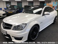 USED 2014 14 MERCEDES-BENZ C CLASS FAST BECOMING RARE MERCEDES C63 AMG 6.3 V8 MCT 7S COUPE **DIAMOND WHITE PEARL** FREE UK DELIVERY*VIDEO AVAILABLE* FINANCE ARRANGED* PART EX*HPI CLEAR