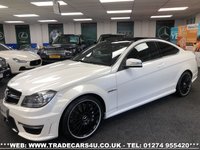 USED 2014 14 MERCEDES-BENZ C CLASS FAST BECOMING RARE MERCEDES C63 AMG 6.3 V8 MCT 7S COUPE **DIAMOND WHITE PEARL** FREE UK DELIVERY*VIDEO AVAILABLE* FINANCE ARRANGED* PART EX*HPI CLEAR