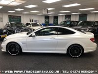 USED 2014 14 MERCEDES-BENZ C CLASS FAST BECOMING RARE MERCEDES C63 AMG 6.3 V8 MCT 7S COUPE **DIAMOND WHITE PEARL** FREE UK DELIVERY*VIDEO AVAILABLE* FINANCE ARRANGED* PART EX*HPI CLEAR