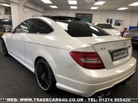 USED 2014 14 MERCEDES-BENZ C CLASS FAST BECOMING RARE MERCEDES C63 AMG 6.3 V8 MCT 7S COUPE **DIAMOND WHITE PEARL** FREE UK DELIVERY*VIDEO AVAILABLE* FINANCE ARRANGED* PART EX*HPI CLEAR