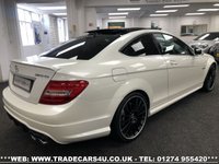 USED 2014 14 MERCEDES-BENZ C CLASS FAST BECOMING RARE MERCEDES C63 AMG 6.3 V8 MCT 7S COUPE **DIAMOND WHITE PEARL** FREE UK DELIVERY*VIDEO AVAILABLE* FINANCE ARRANGED* PART EX*HPI CLEAR