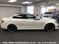 USED 2014 14 MERCEDES-BENZ C CLASS FAST BECOMING RARE MERCEDES C63 AMG 6.3 V8 MCT 7S COUPE **DIAMOND WHITE PEARL** FREE UK DELIVERY*VIDEO AVAILABLE* FINANCE ARRANGED* PART EX*HPI CLEAR