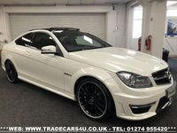 USED 2014 14 MERCEDES-BENZ C CLASS FAST BECOMING RARE MERCEDES C63 AMG 6.3 V8 MCT 7S COUPE **DIAMOND WHITE PEARL** FREE UK DELIVERY*VIDEO AVAILABLE* FINANCE ARRANGED* PART EX*HPI CLEAR