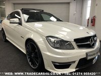 USED 2014 14 MERCEDES-BENZ C CLASS FAST BECOMING RARE MERCEDES C63 AMG 6.3 V8 MCT 7S COUPE **DIAMOND WHITE PEARL** FREE UK DELIVERY*VIDEO AVAILABLE* FINANCE ARRANGED* PART EX*HPI CLEAR