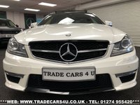 USED 2014 14 MERCEDES-BENZ C CLASS FAST BECOMING RARE MERCEDES C63 AMG 6.3 V8 MCT 7S COUPE **DIAMOND WHITE PEARL** FREE UK DELIVERY*VIDEO AVAILABLE* FINANCE ARRANGED* PART EX*HPI CLEAR