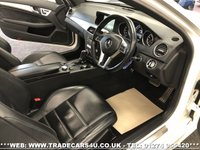 USED 2014 14 MERCEDES-BENZ C CLASS FAST BECOMING RARE MERCEDES C63 AMG 6.3 V8 MCT 7S COUPE **DIAMOND WHITE PEARL** FREE UK DELIVERY*VIDEO AVAILABLE* FINANCE ARRANGED* PART EX*HPI CLEAR