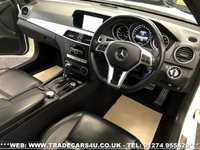 USED 2014 14 MERCEDES-BENZ C CLASS FAST BECOMING RARE MERCEDES C63 AMG 6.3 V8 MCT 7S COUPE **DIAMOND WHITE PEARL** FREE UK DELIVERY*VIDEO AVAILABLE* FINANCE ARRANGED* PART EX*HPI CLEAR