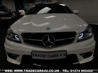 USED 2014 14 MERCEDES-BENZ C CLASS FAST BECOMING RARE MERCEDES C63 AMG 6.3 V8 MCT 7S COUPE **DIAMOND WHITE PEARL** FREE UK DELIVERY*VIDEO AVAILABLE* FINANCE ARRANGED* PART EX*HPI CLEAR